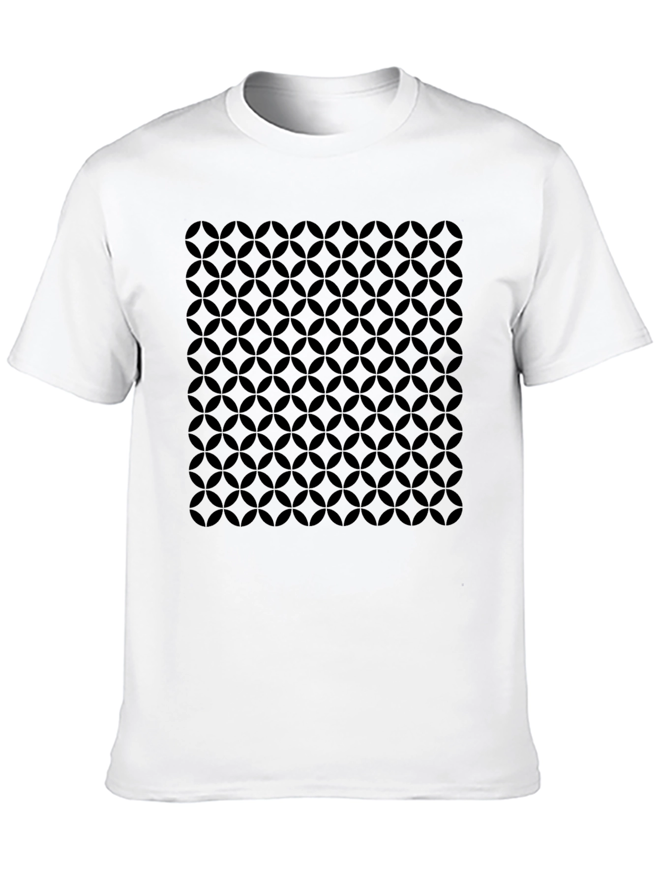 Stylish Black Circle Pattern T-Shirt
