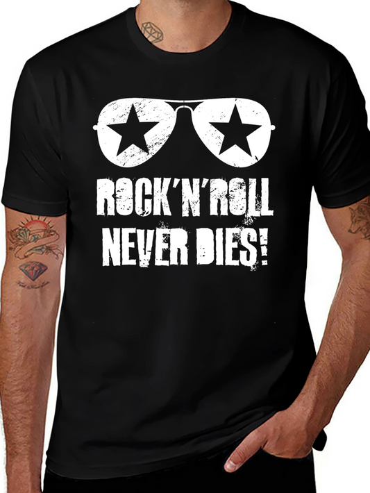 Rock N Roll Never Dies Black T-Shirt