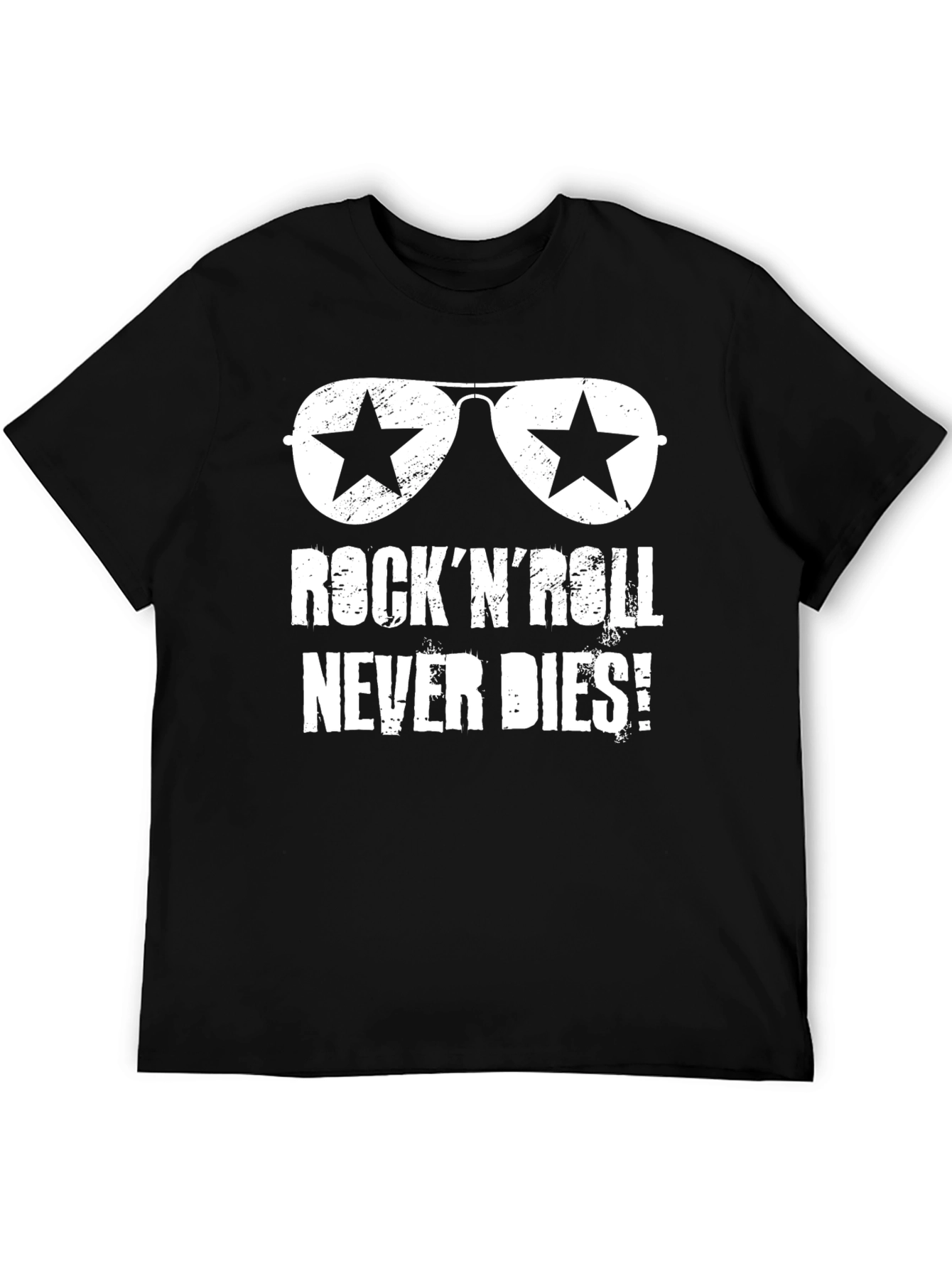 Rock N Roll Never Dies Black T-Shirt
