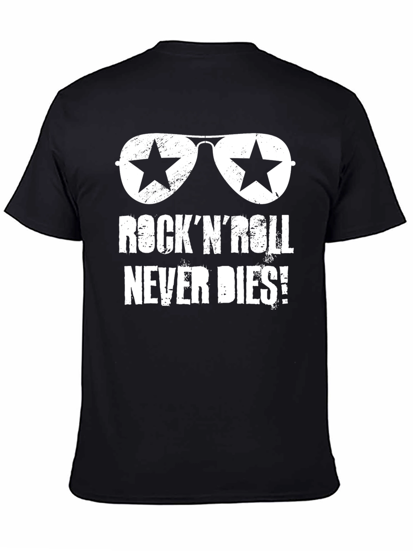 Rock N Roll Never Dies Black T-Shirt