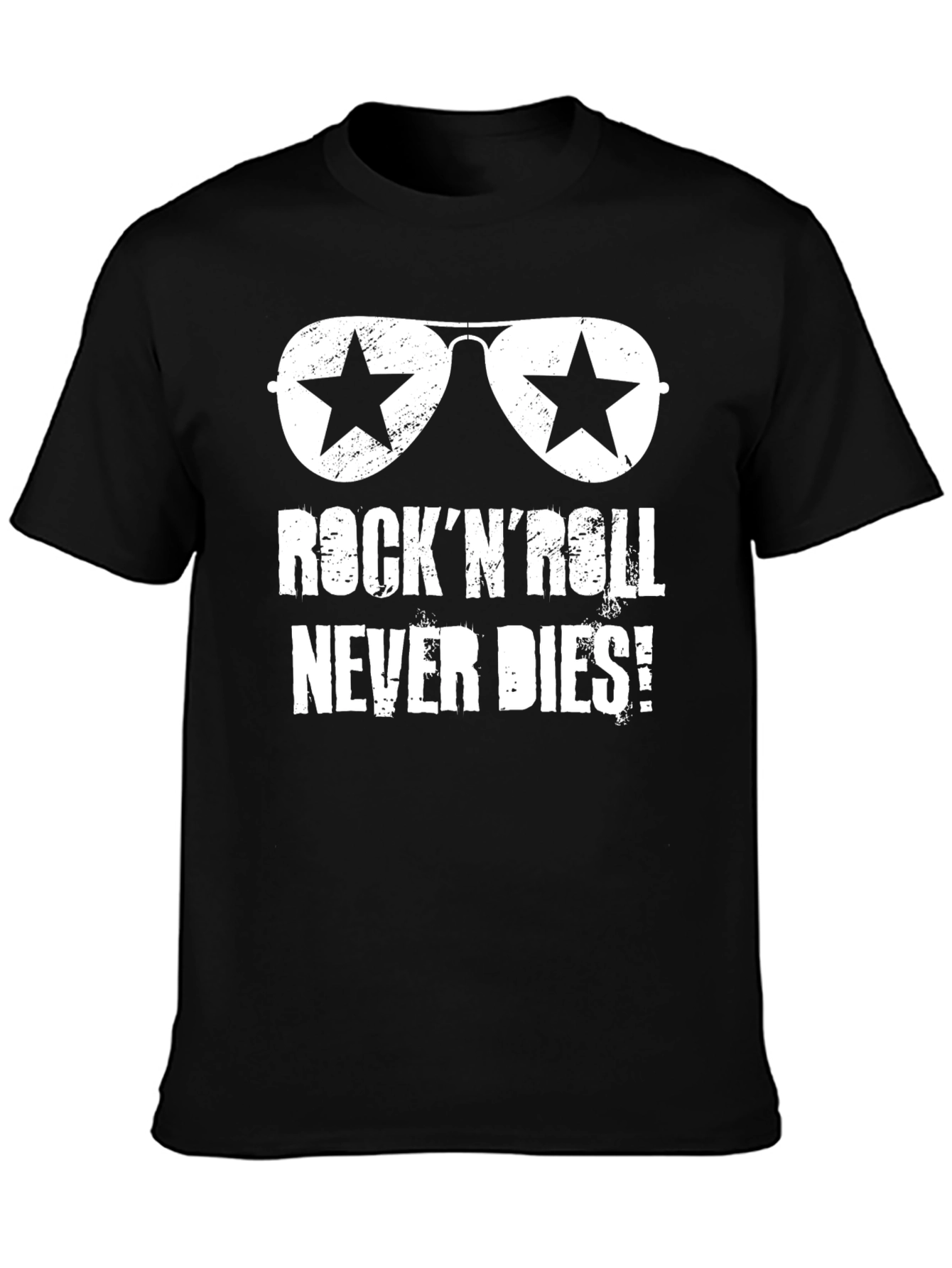 Rock N Roll Never Dies Black T-Shirt