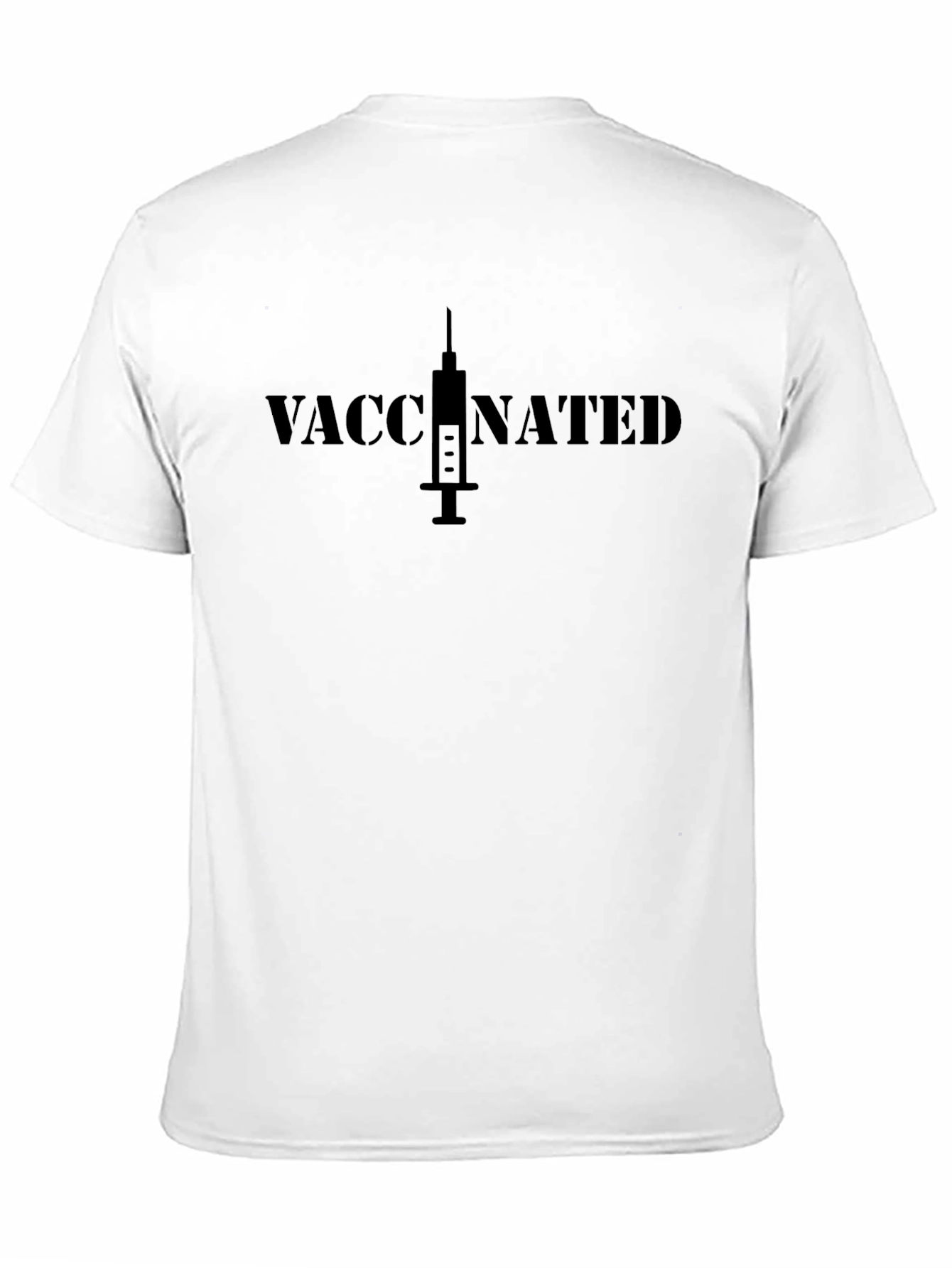 Vaccinated Graphic Tee - Black Cotton T-Shirt