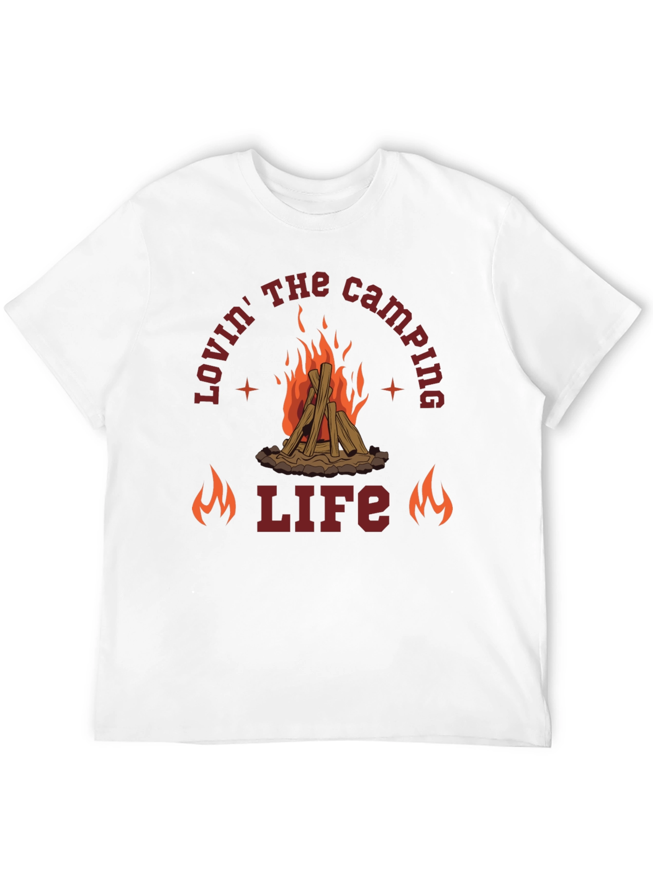 Camping Life Graphic Tee - Black Cotton T-Shirt