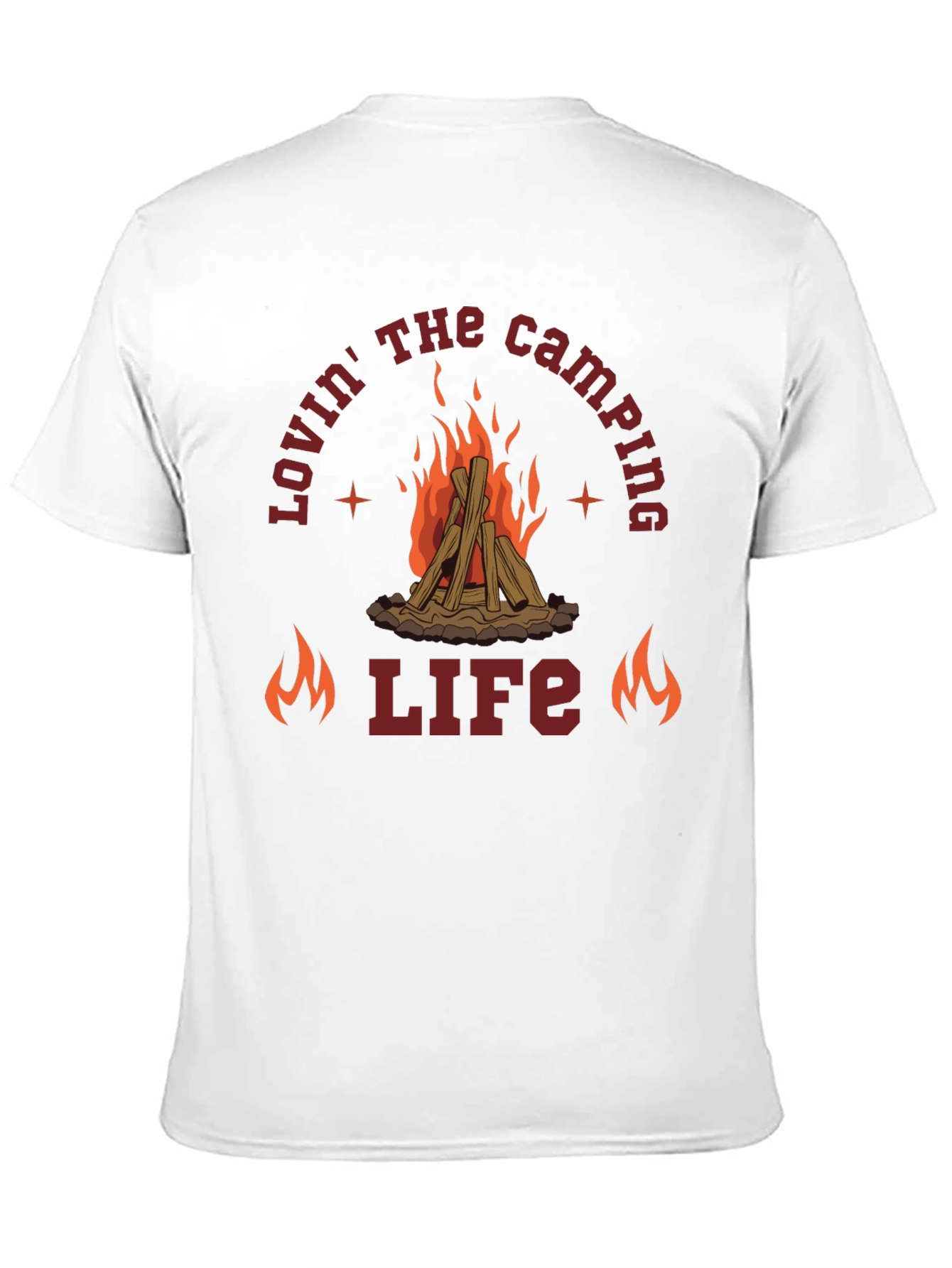 Camping Life Graphic Tee - Black Cotton T-Shirt