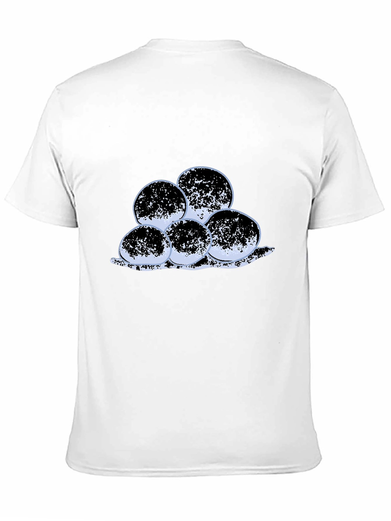 Unique Round Design Black T-Shirt