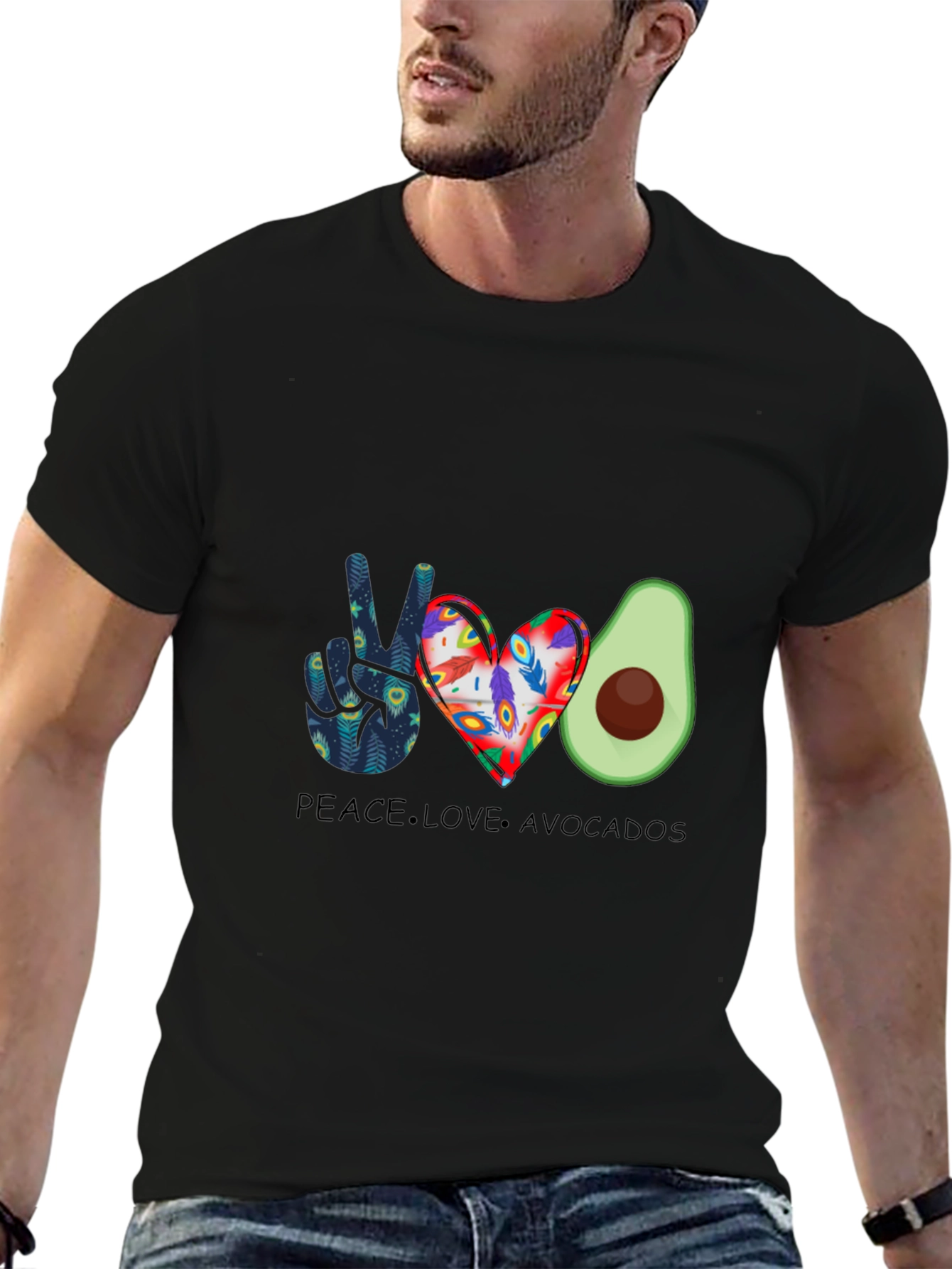Peace Love Avocados Graphic T-Shirt