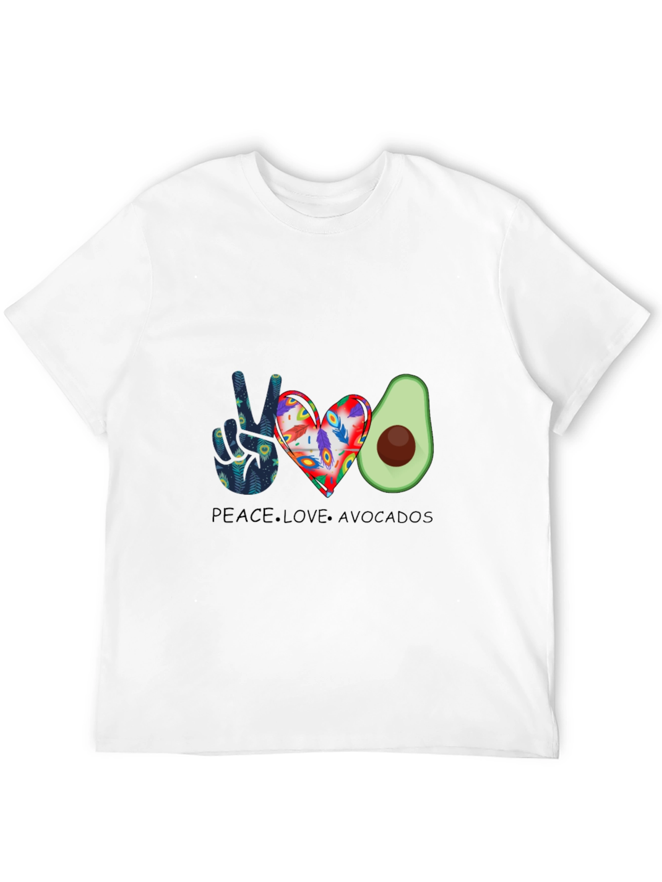 Peace Love Avocados Graphic T-Shirt