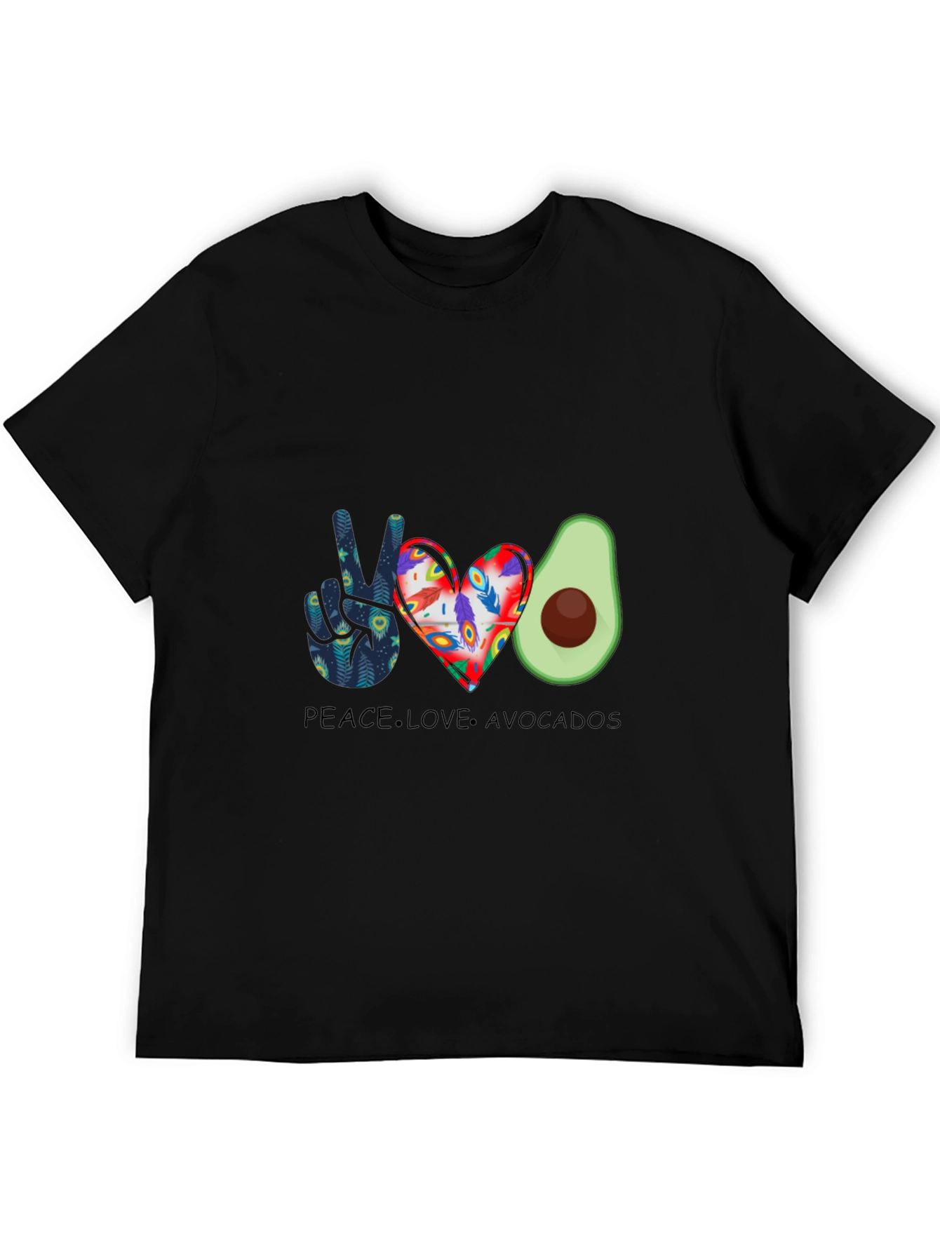 Peace Love Avocados Graphic T-Shirt