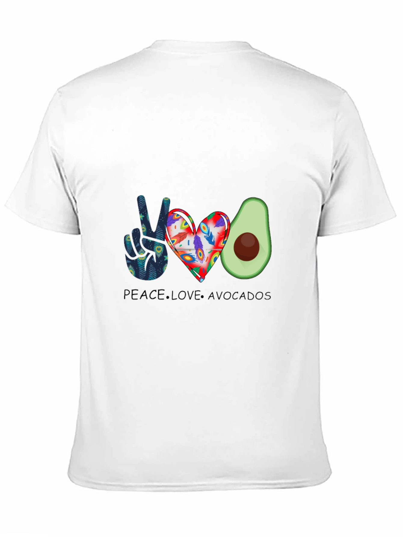 Peace Love Avocados Graphic T-Shirt