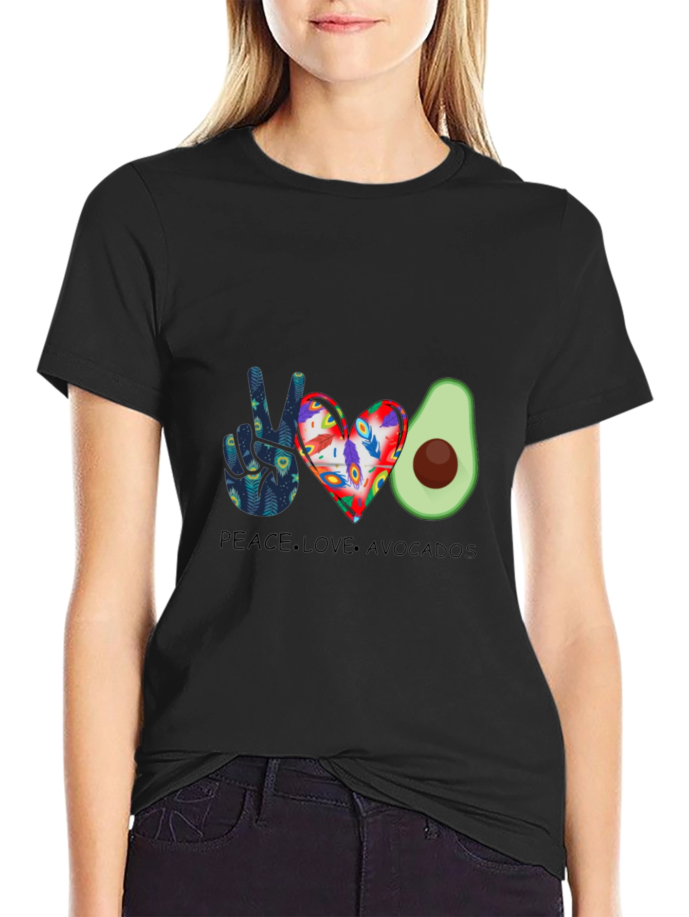 Peace Love Avocados Graphic T-Shirt