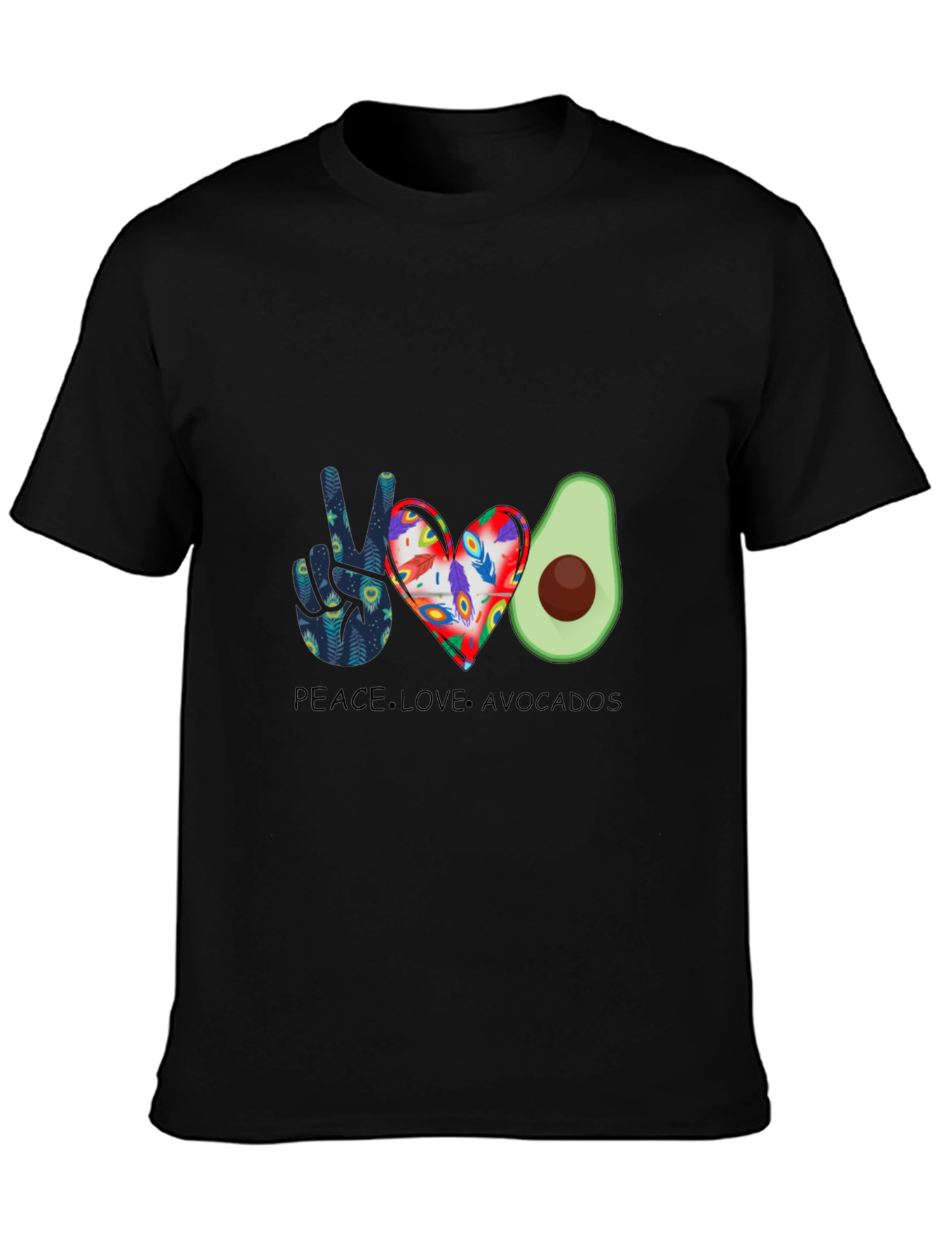 Peace Love Avocados Graphic T-Shirt
