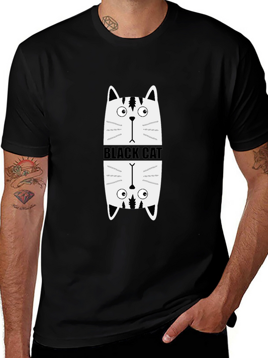 Black Cat Graphic Tee - Quirky & Cool Design