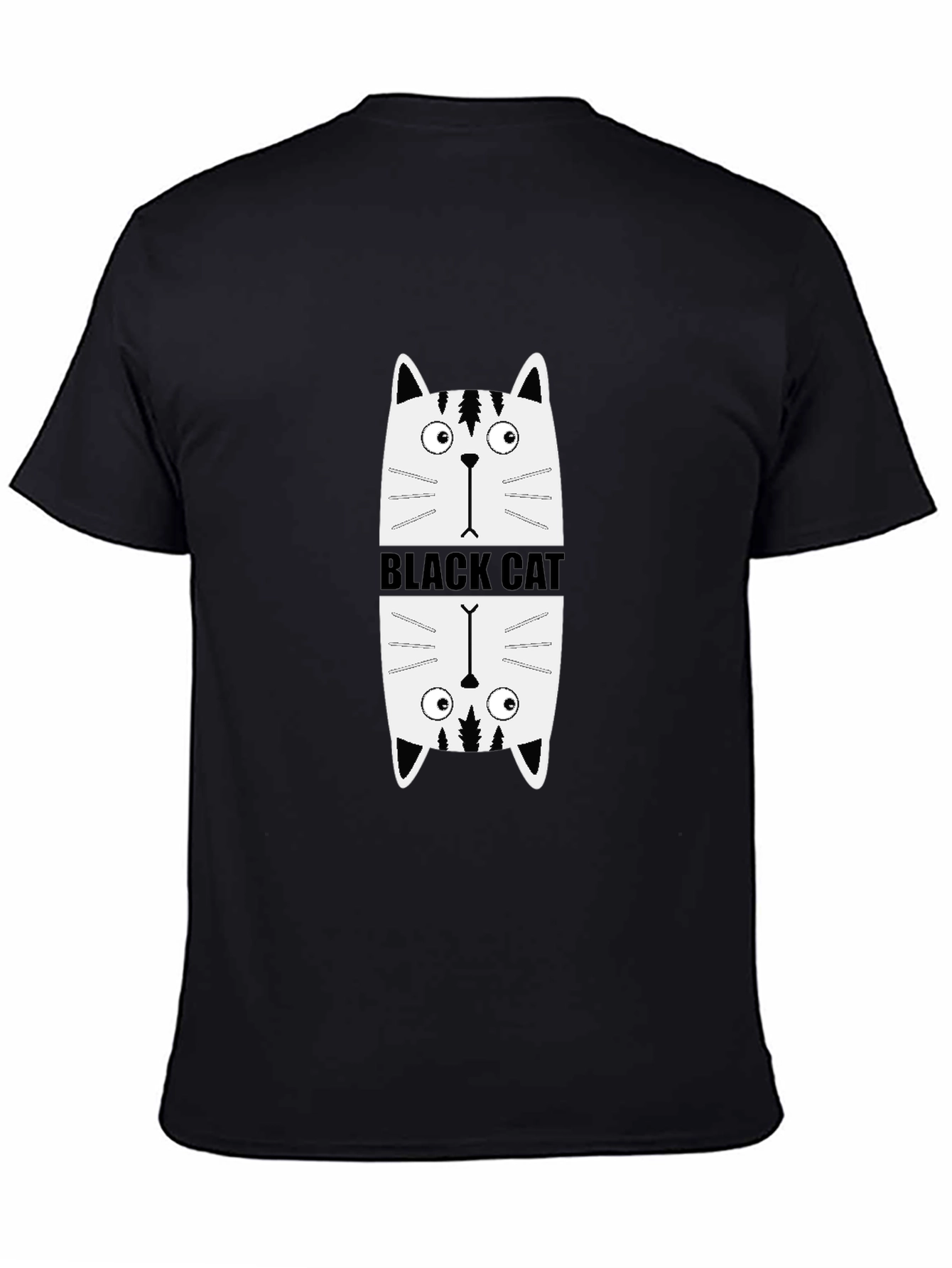 Black Cat Graphic Tee - Quirky & Cool Design
