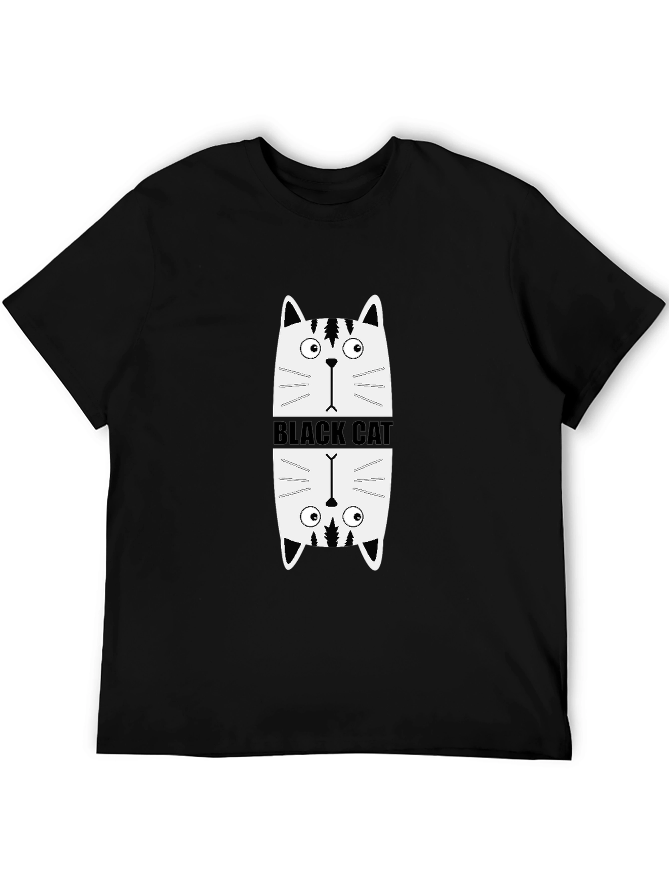 Black Cat Graphic Tee - Quirky & Cool Design