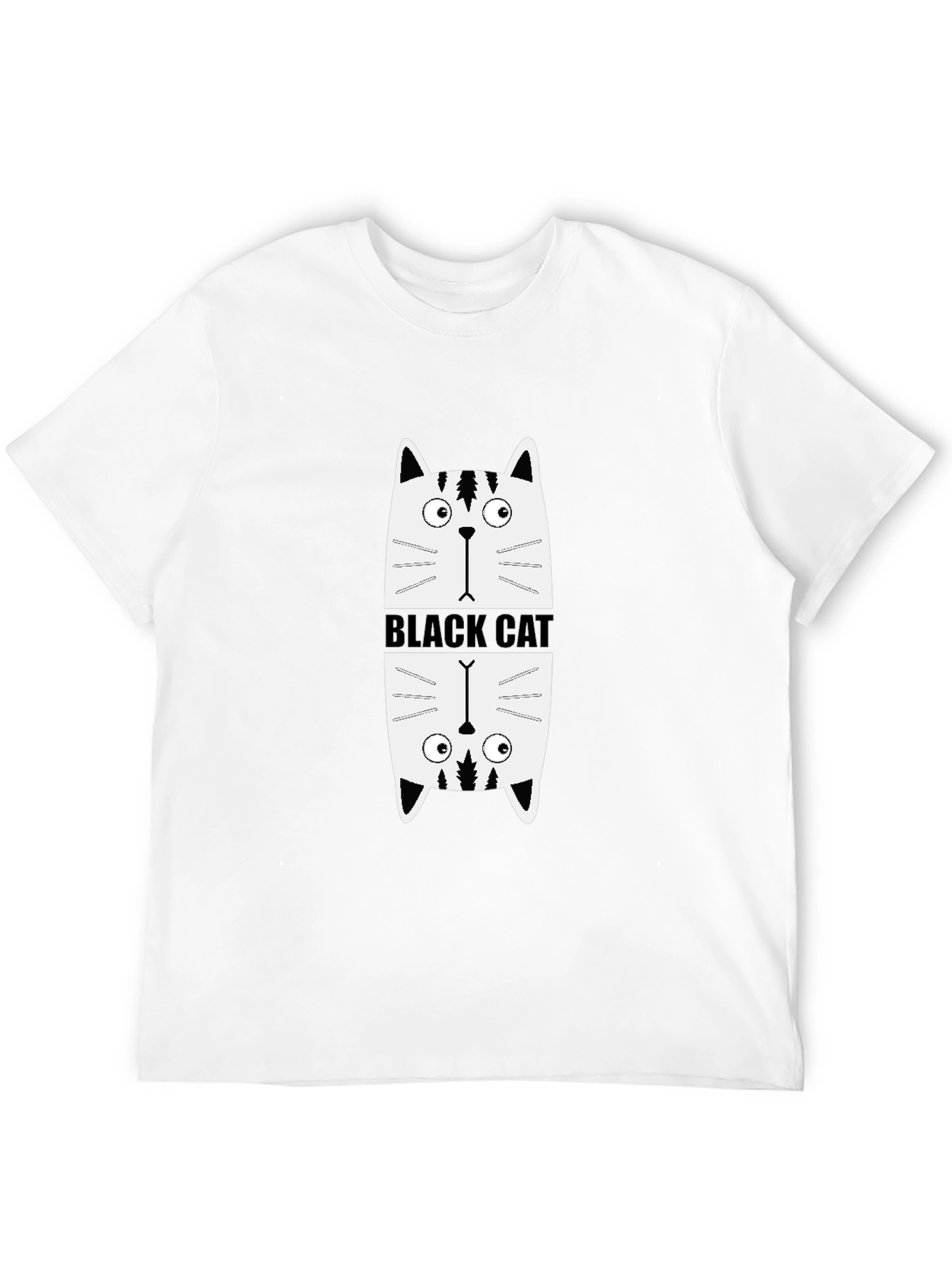 Black Cat Graphic Tee - Quirky & Cool Design