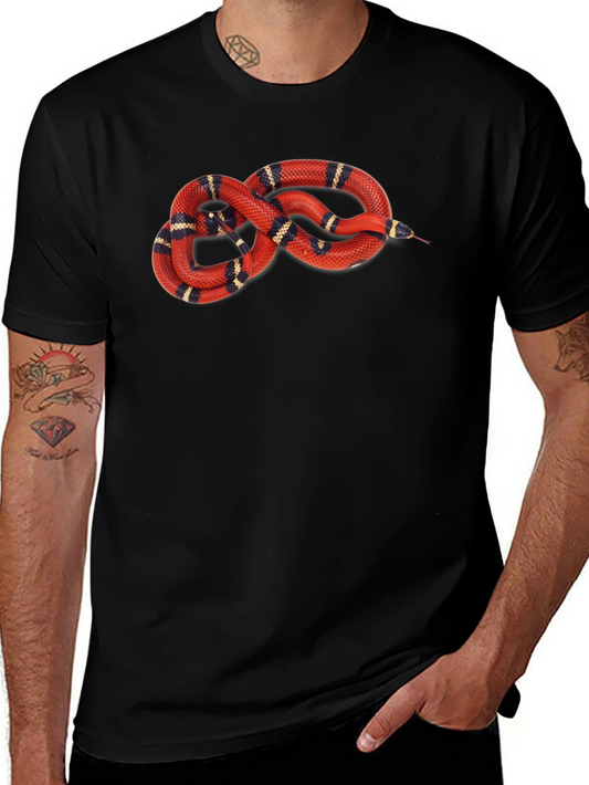 Snake Graphic T-Shirt - Red Milk Snake Design