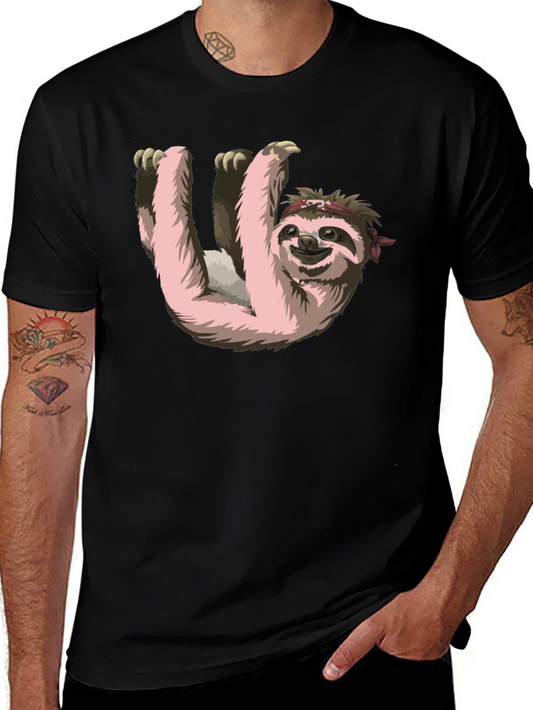 Sloth Ninja T-Shirt - Black Cotton Tee