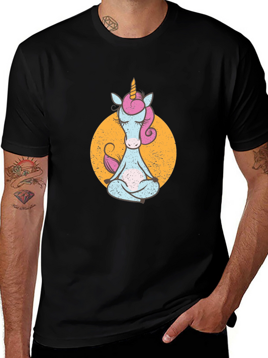 Meditating Unicorn T-Shirt - Relaxed Style