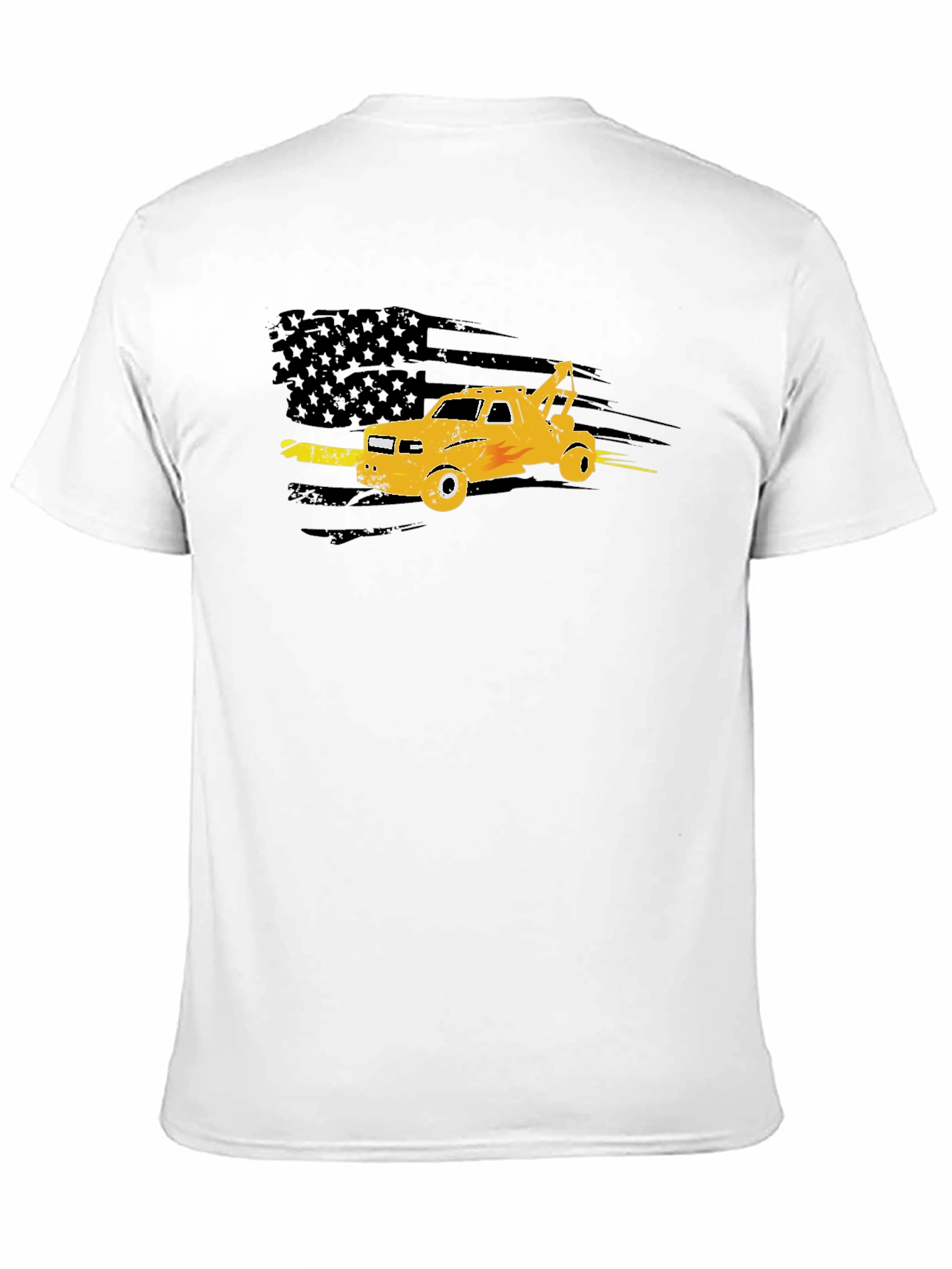 Tow Truck American Flag Graphic Tee