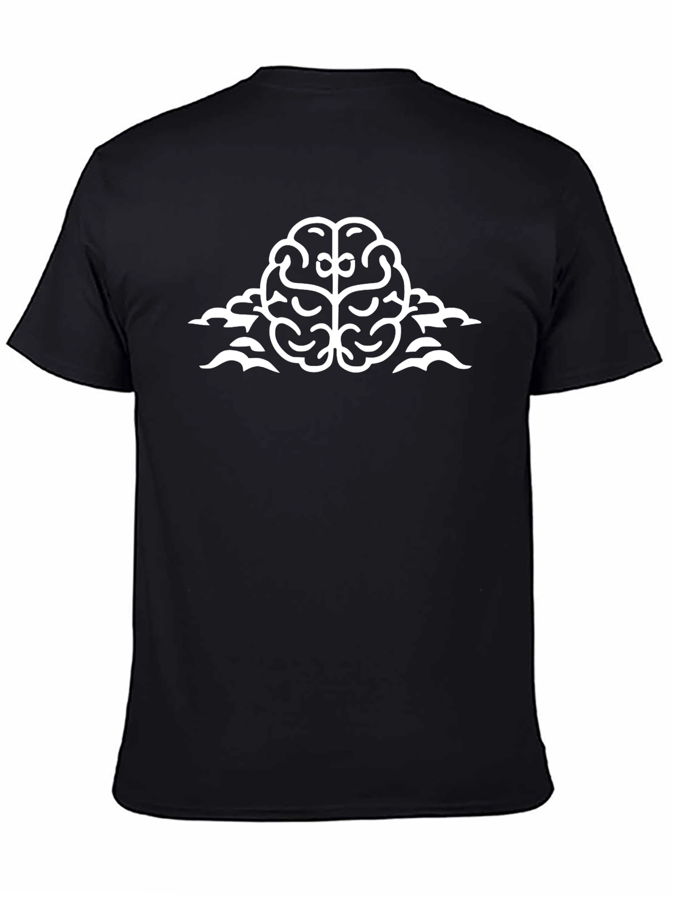 Brain Cloud T-Shirt - Black Crew Neck Tee