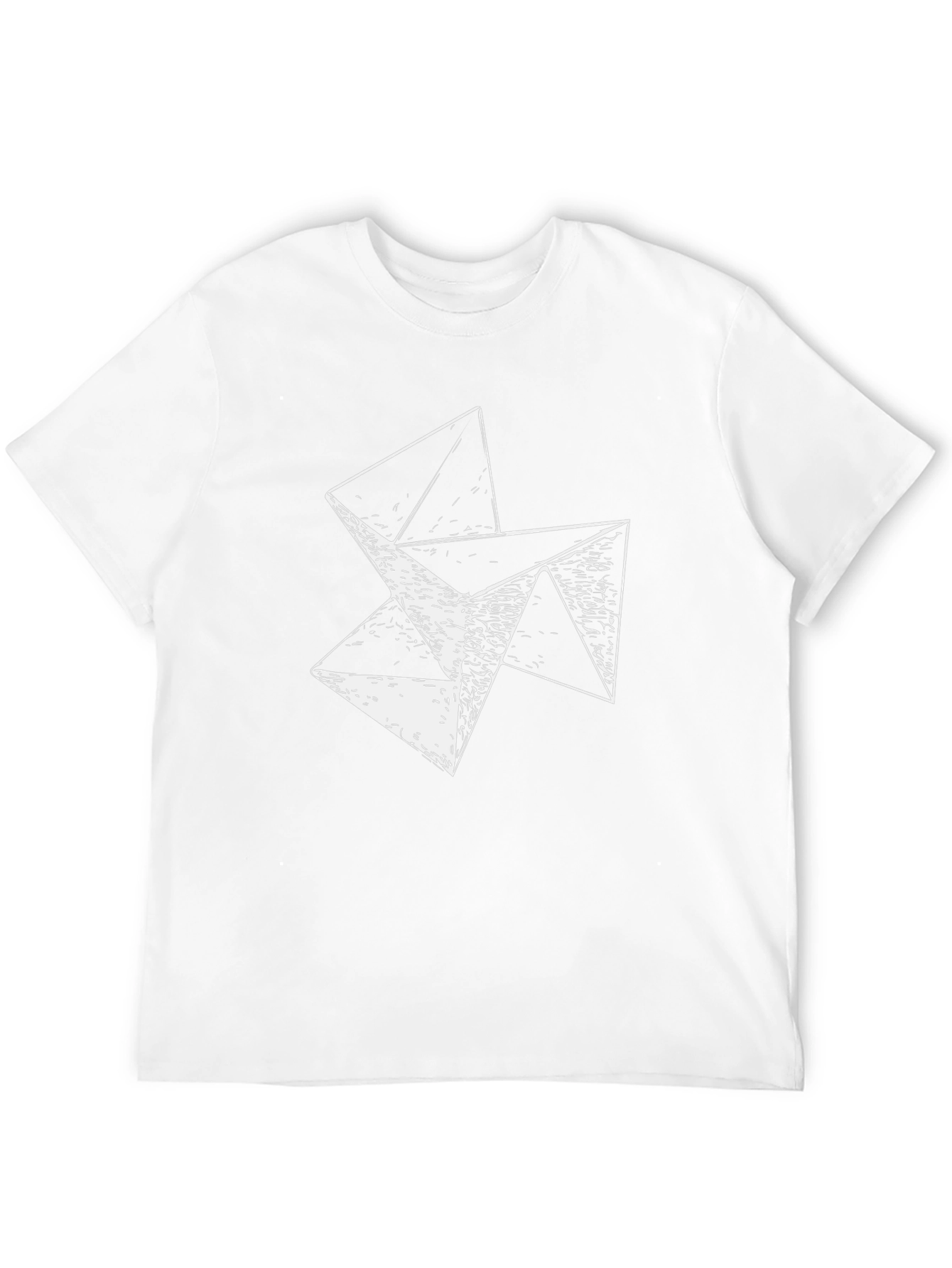 Abstract Geometric Triangle Graphic Tee - Black