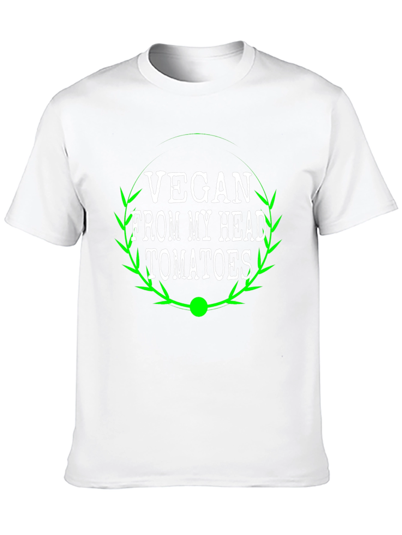 Vegan From My Head Tomatoes Graphic Tee - Black