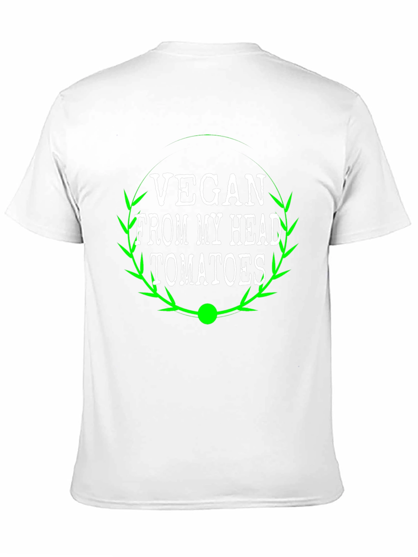 Vegan From My Head Tomatoes Graphic Tee - Black