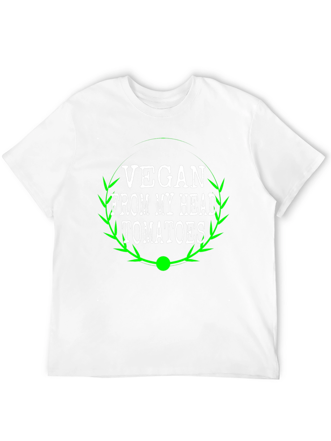 Vegan From My Head Tomatoes Graphic Tee - Black