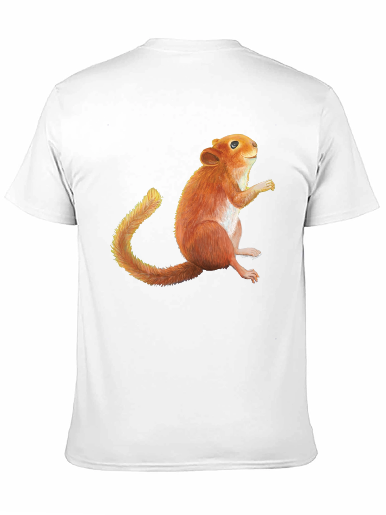 Squirrel Graphic Print Black T-Shirt