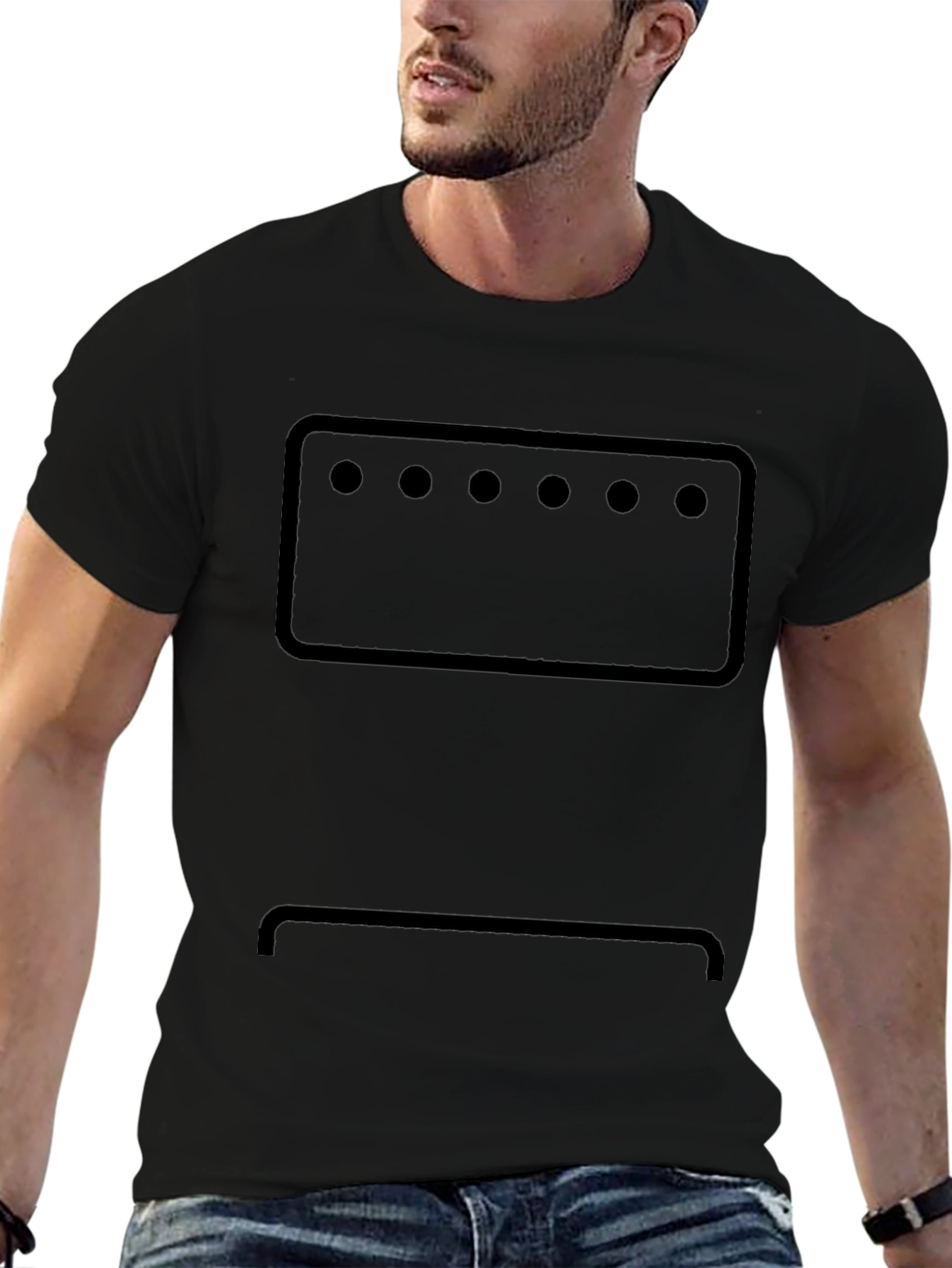 Abstract Face Graphic Tee - Modern Design