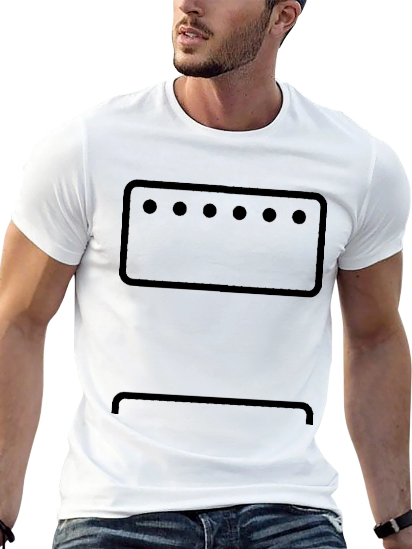 Abstract Face Graphic Tee - Modern Design