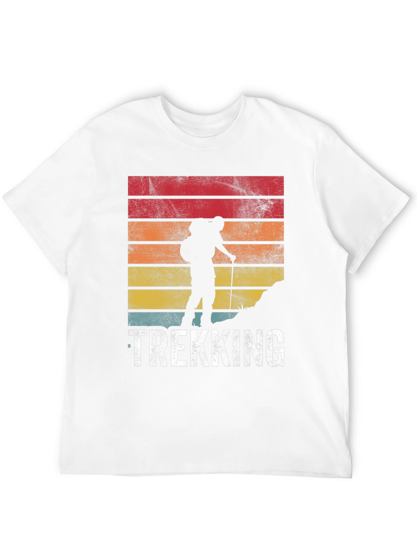 Trekking Adventure Tee - Hiking Silhouette T-Shirt