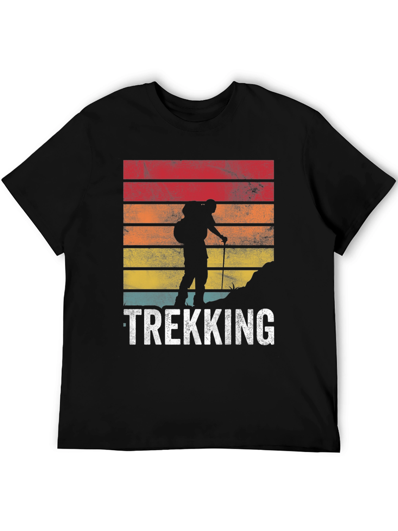 Trekking Adventure Tee - Hiking Silhouette T-Shirt