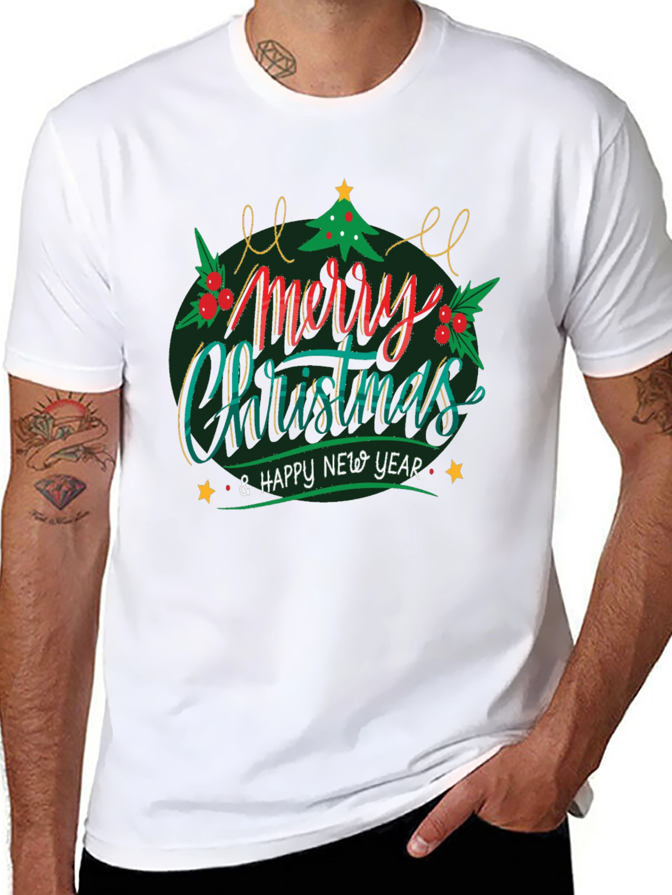 Merry Christmas & Happy New Year Graphic T-Shirt