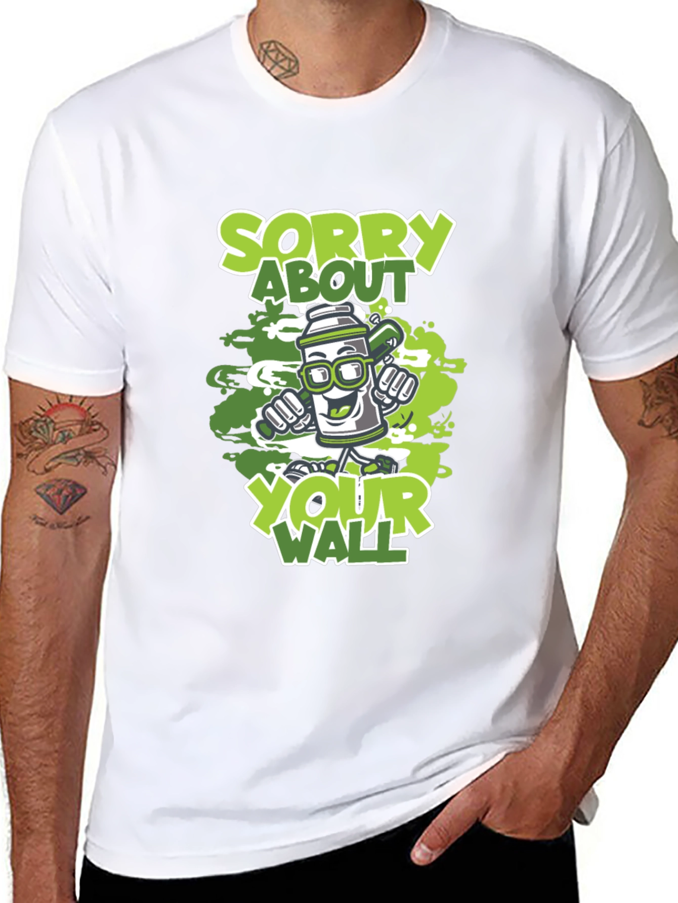 Sorry About Your Wall Graffiti Art T-Shirt