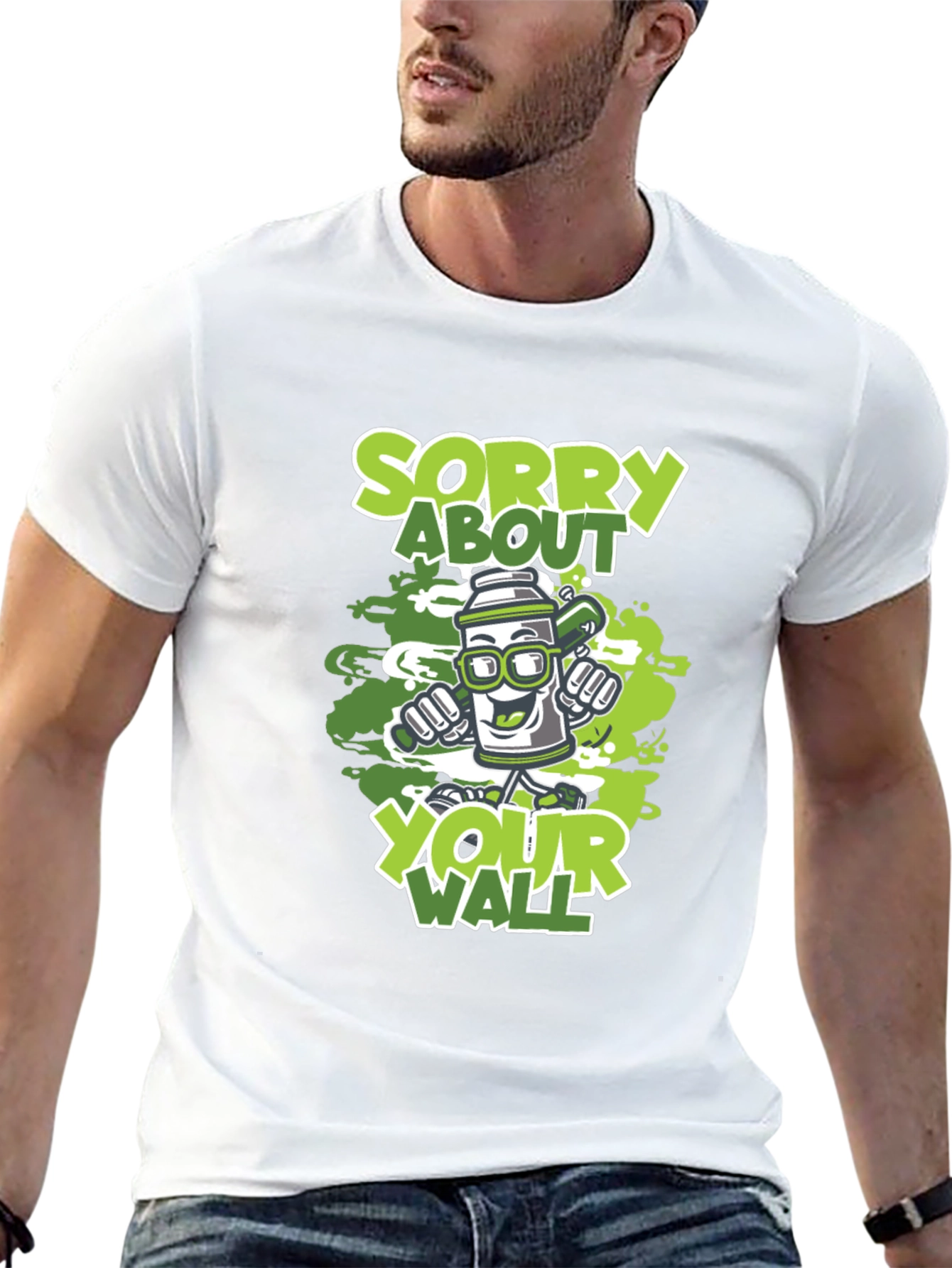 Sorry About Your Wall Graffiti Art T-Shirt