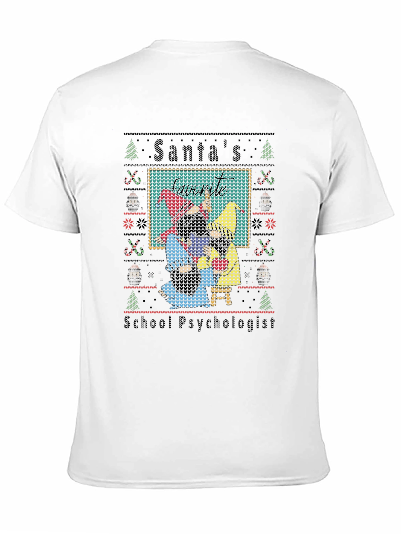 Santas School Psychologist Ugly Christmas Sweater T-Shirt