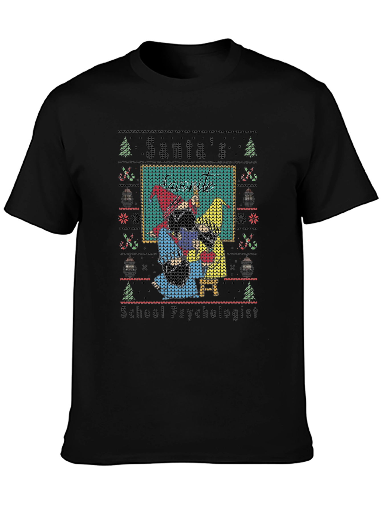 Santas School Psychologist Ugly Christmas Sweater T-Shirt