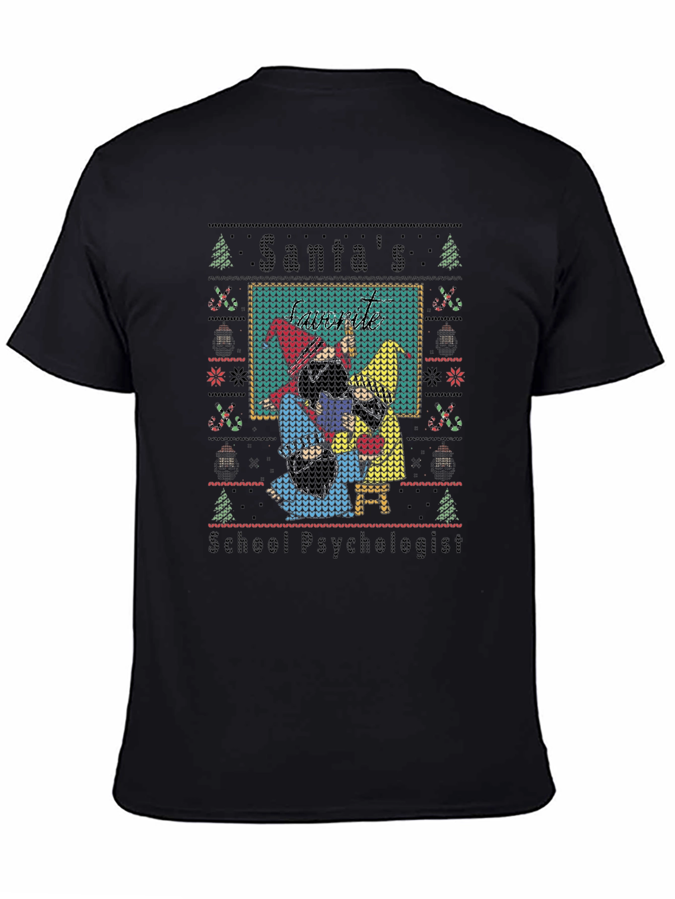 Santas School Psychologist Ugly Christmas Sweater T-Shirt