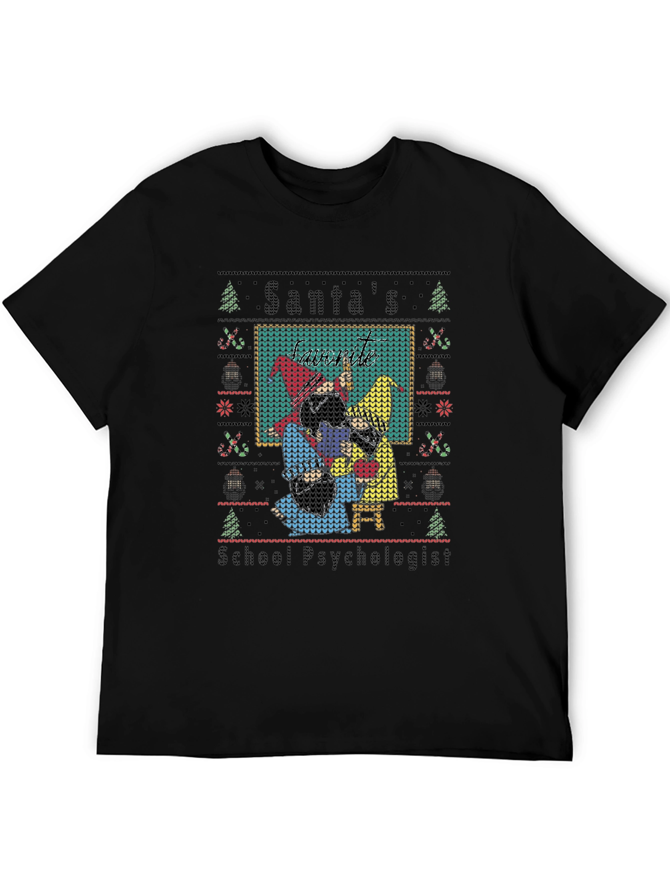 Santas School Psychologist Ugly Christmas Sweater T-Shirt