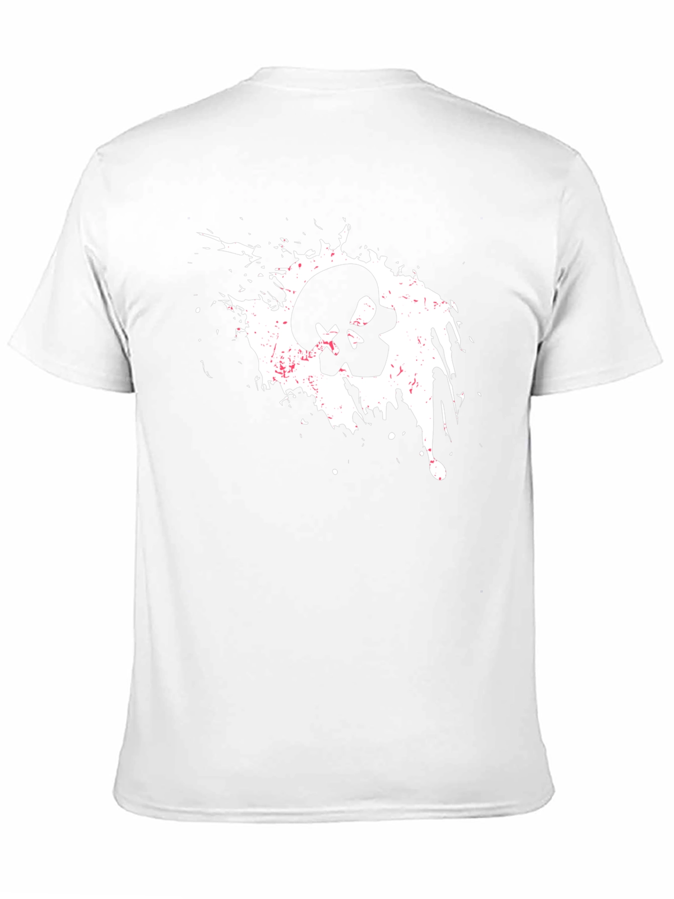 Skull Splash Graphic Tee - Black Cotton T-Shirt