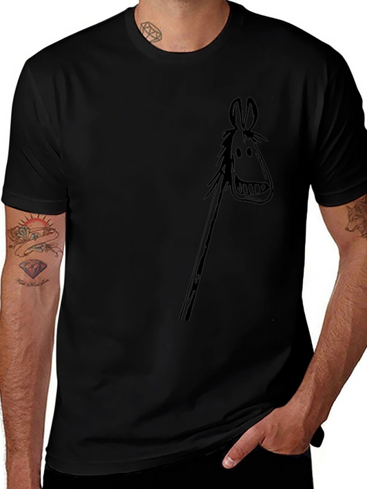 Black Stick Horse Graphic Tee