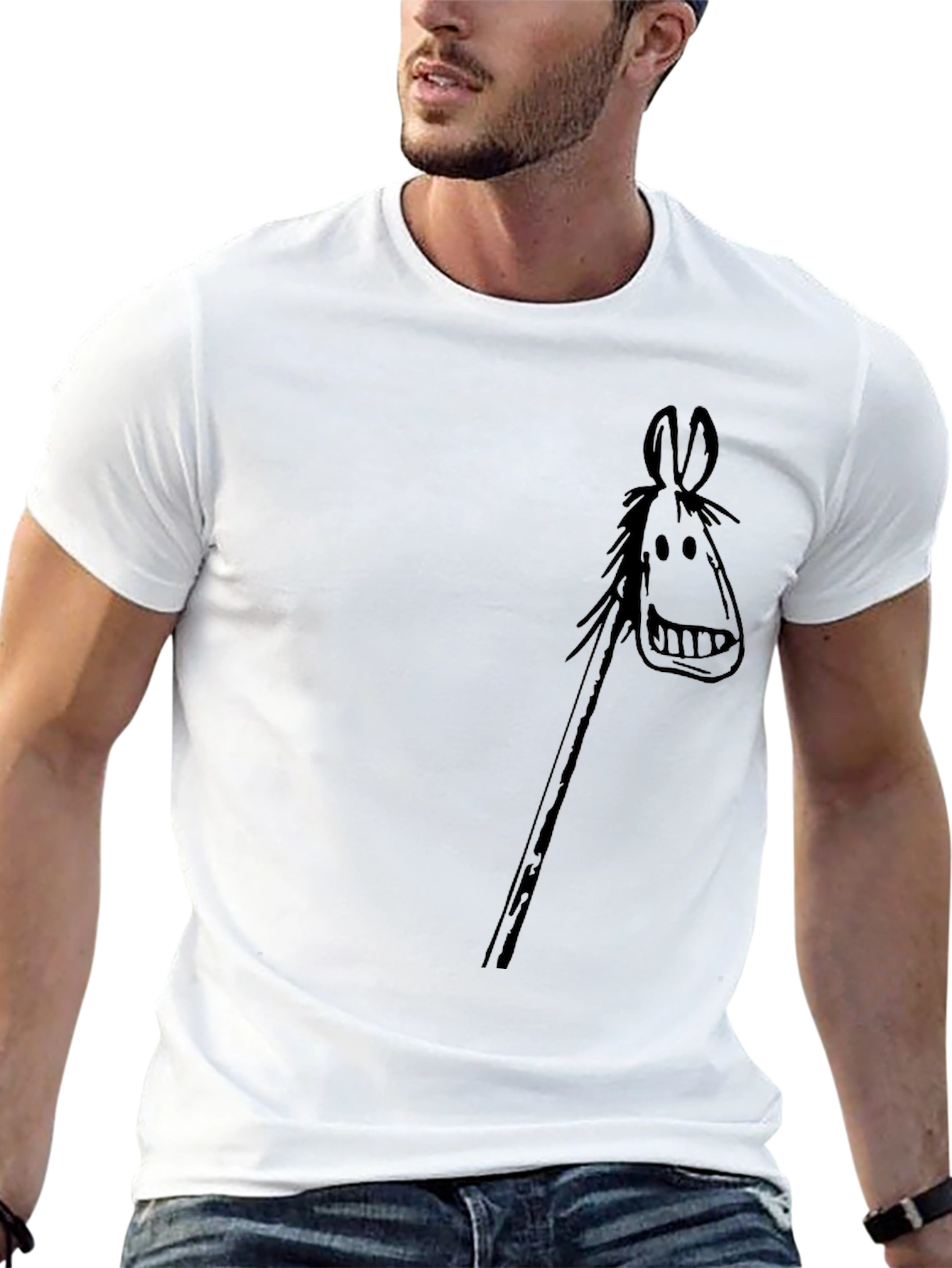 Black Stick Horse Graphic Tee