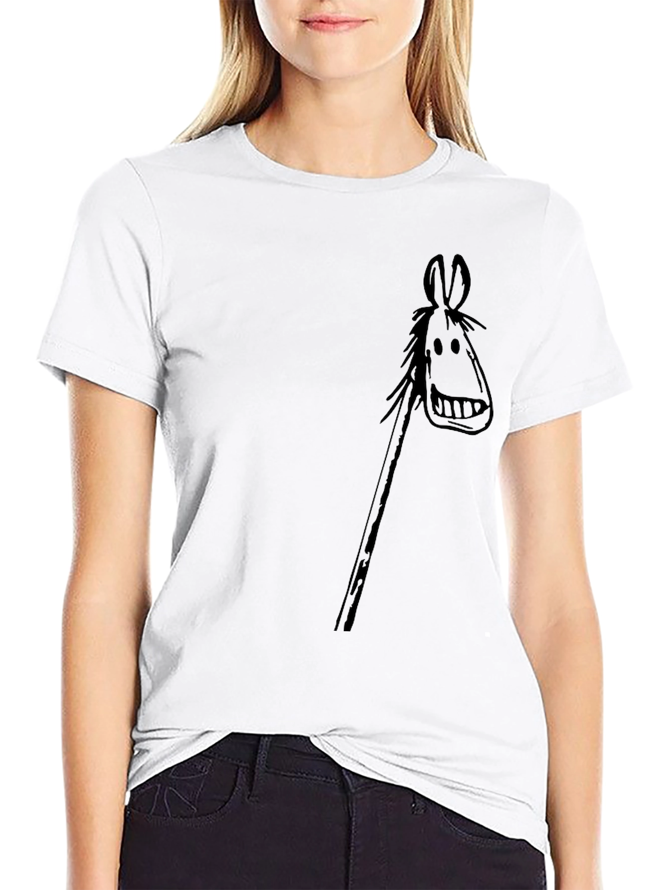 Black Stick Horse Graphic Tee