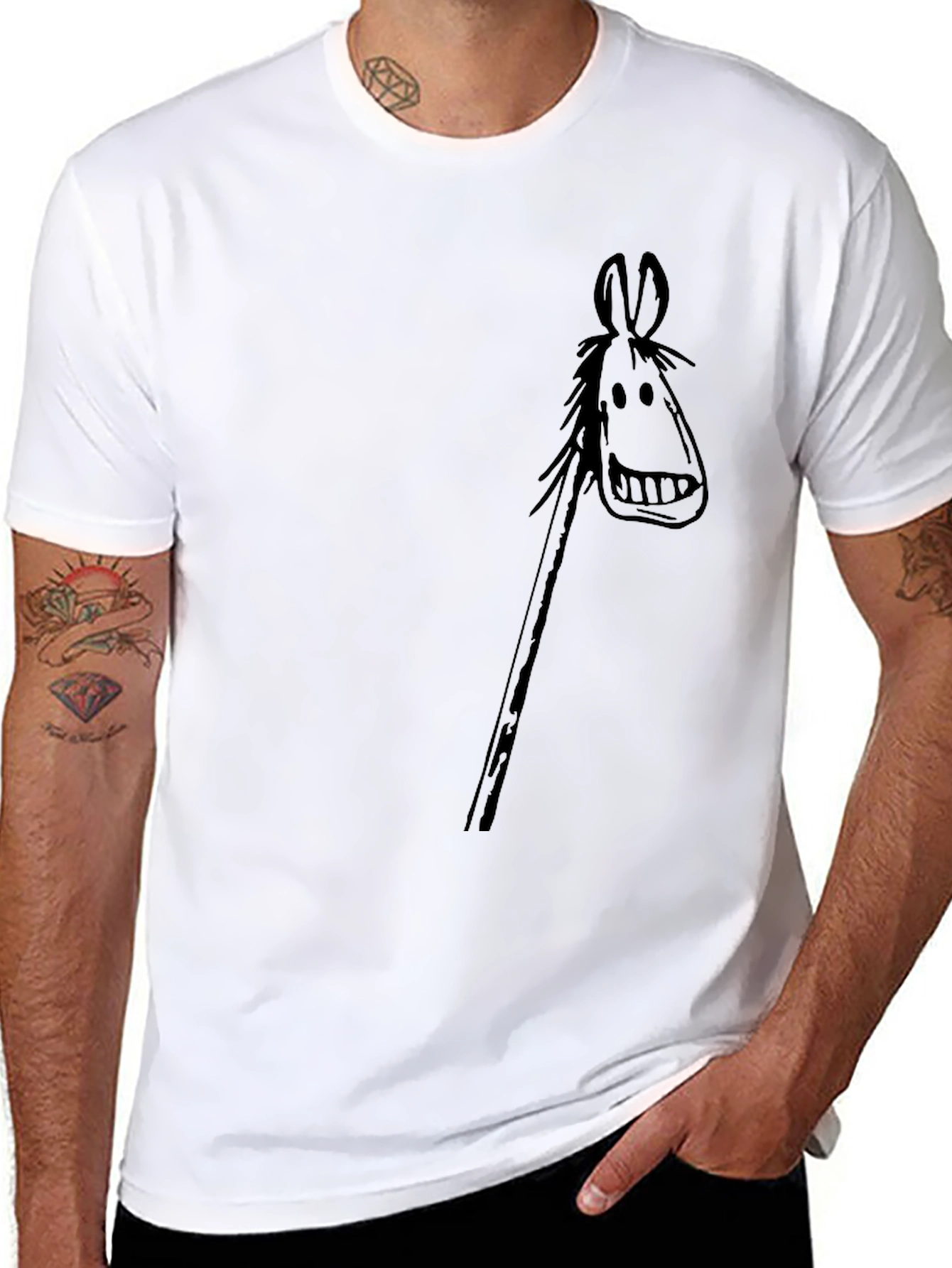 Black Stick Horse Graphic Tee
