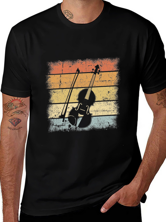 Vintage Violin Graphic Tee - Musician T-Shirt