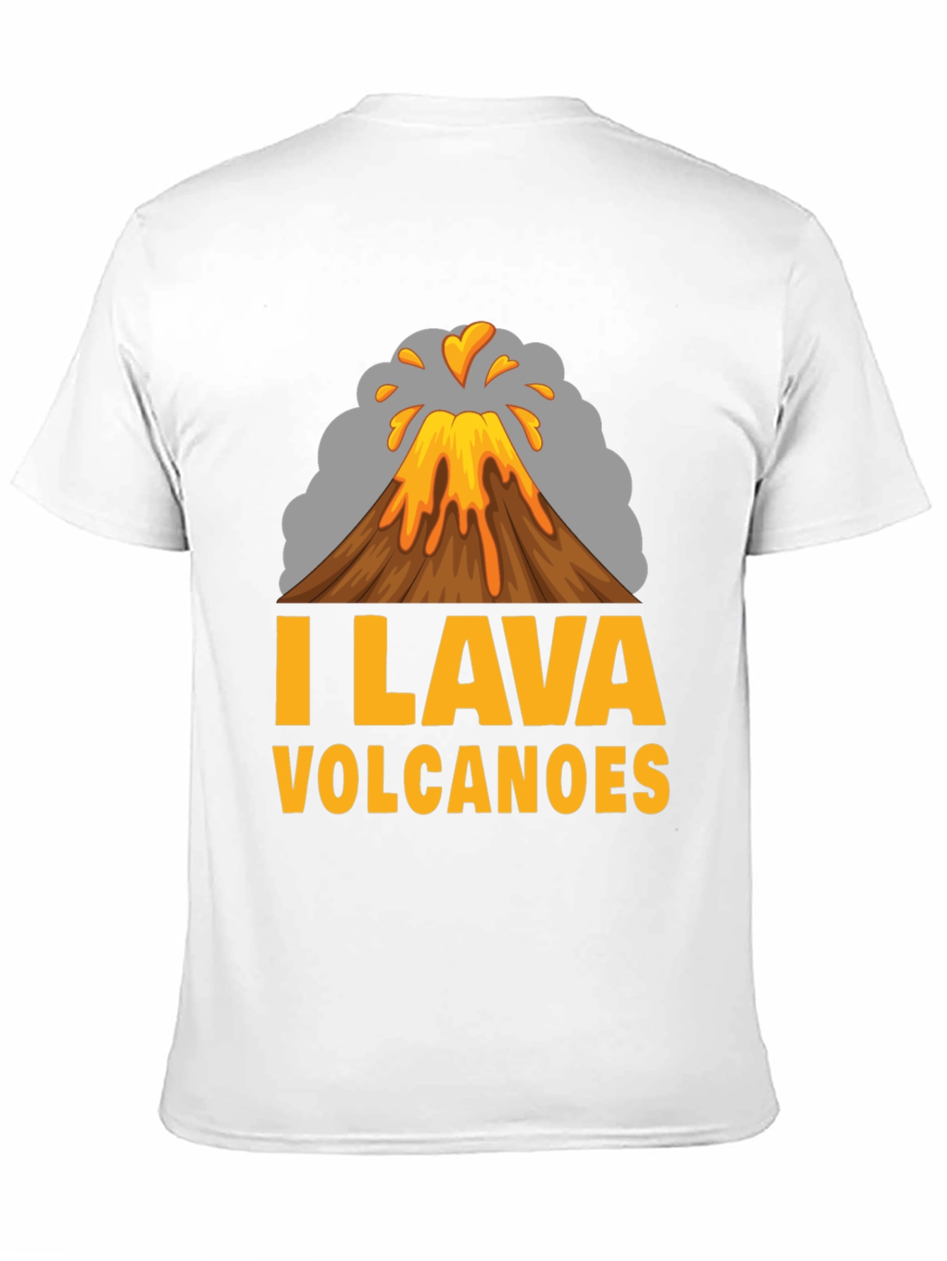 I Lava Volcanoes Mens Black T-Shirt - Graphic Print