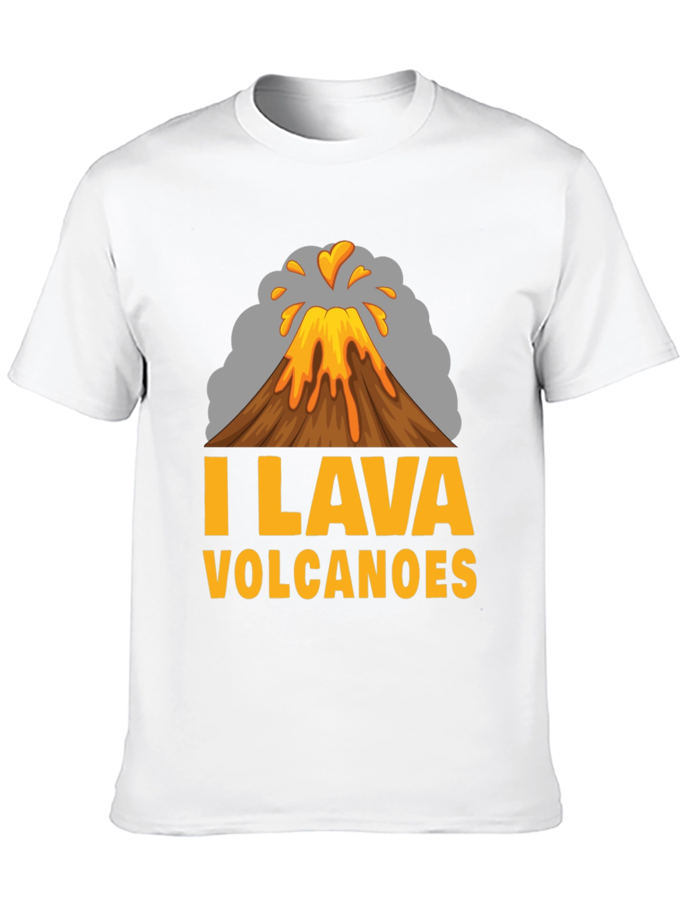 I Lava Volcanoes Mens Black T-Shirt - Graphic Print
