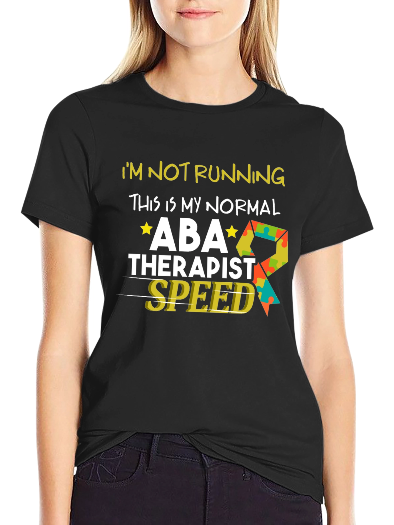 ABA Therapist Speed Black T-Shirt