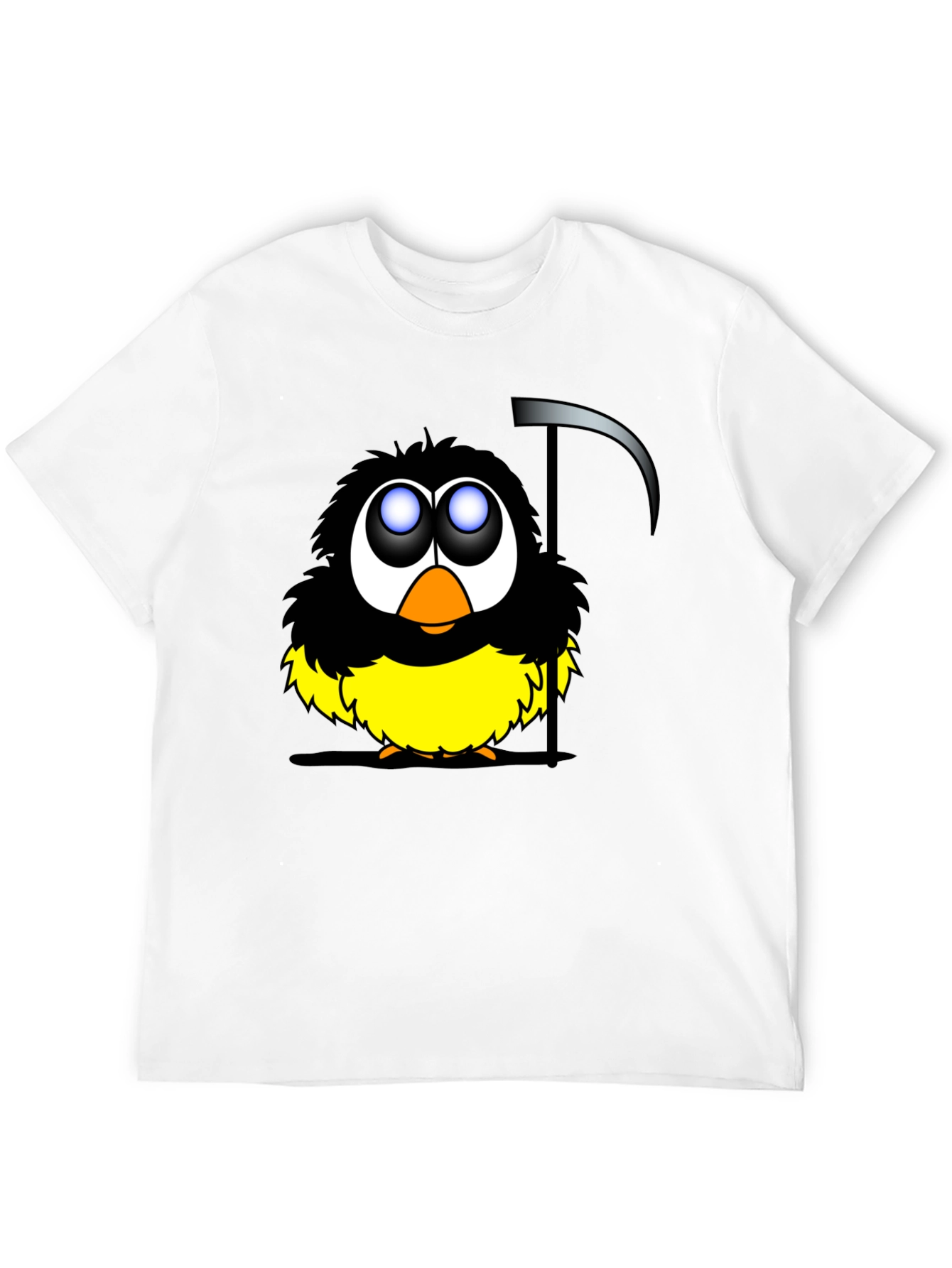 Grim Reaper Bird Graphic Black T-Shirt